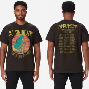 Ace Rivington Brown Graphic Short Sleeve Crewneck T-Shirt - 29292